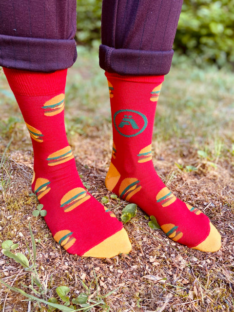 Burger Socks by Schräinerei